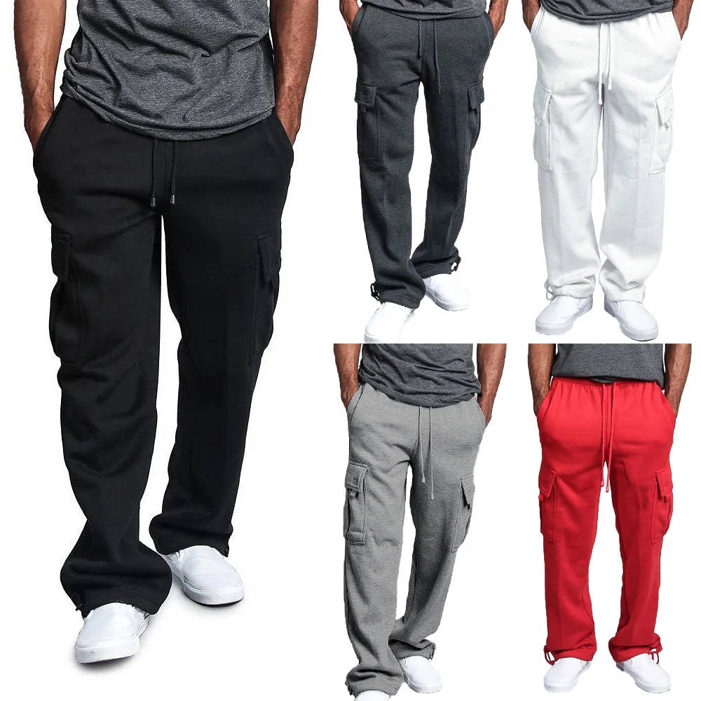 Parlazi Gym Workout Joggers Cargo Pants Sweatpants Tapered Skinny Men Slim  Fit | eBay