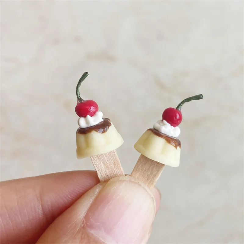

Miniature Dollhouse Food Pudding Stick Dessert Shop Mini Snack Simulation Cake Kitchen Accessories Toy