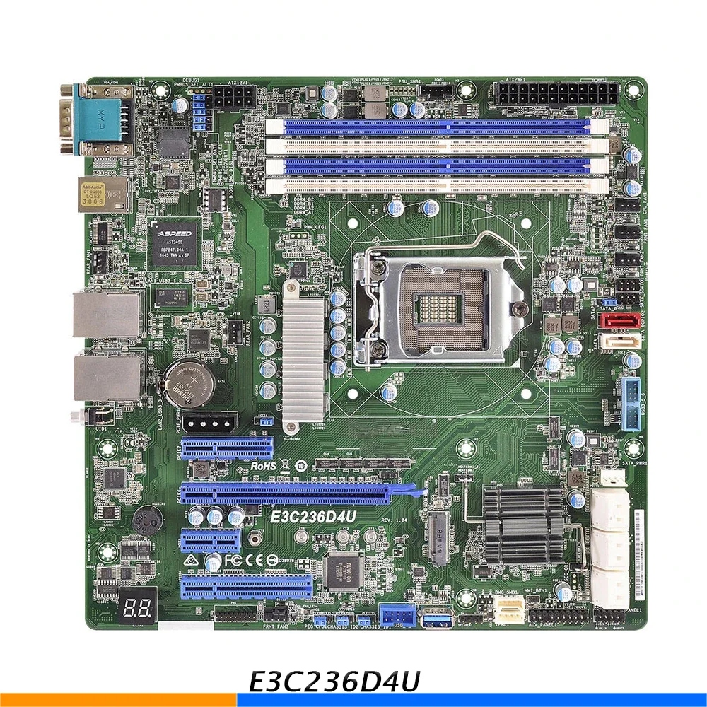 E3C236D4U Server Motherboard For ASRock Rack LGA1151 Support E3-1200 V5 /V6 DDR4 ECC High Quality 2 E3C236D4U Server Motherboard For ASRock Rack LGA1151 Support E3 1200 V5 V6 DDR4 ECC High Quality