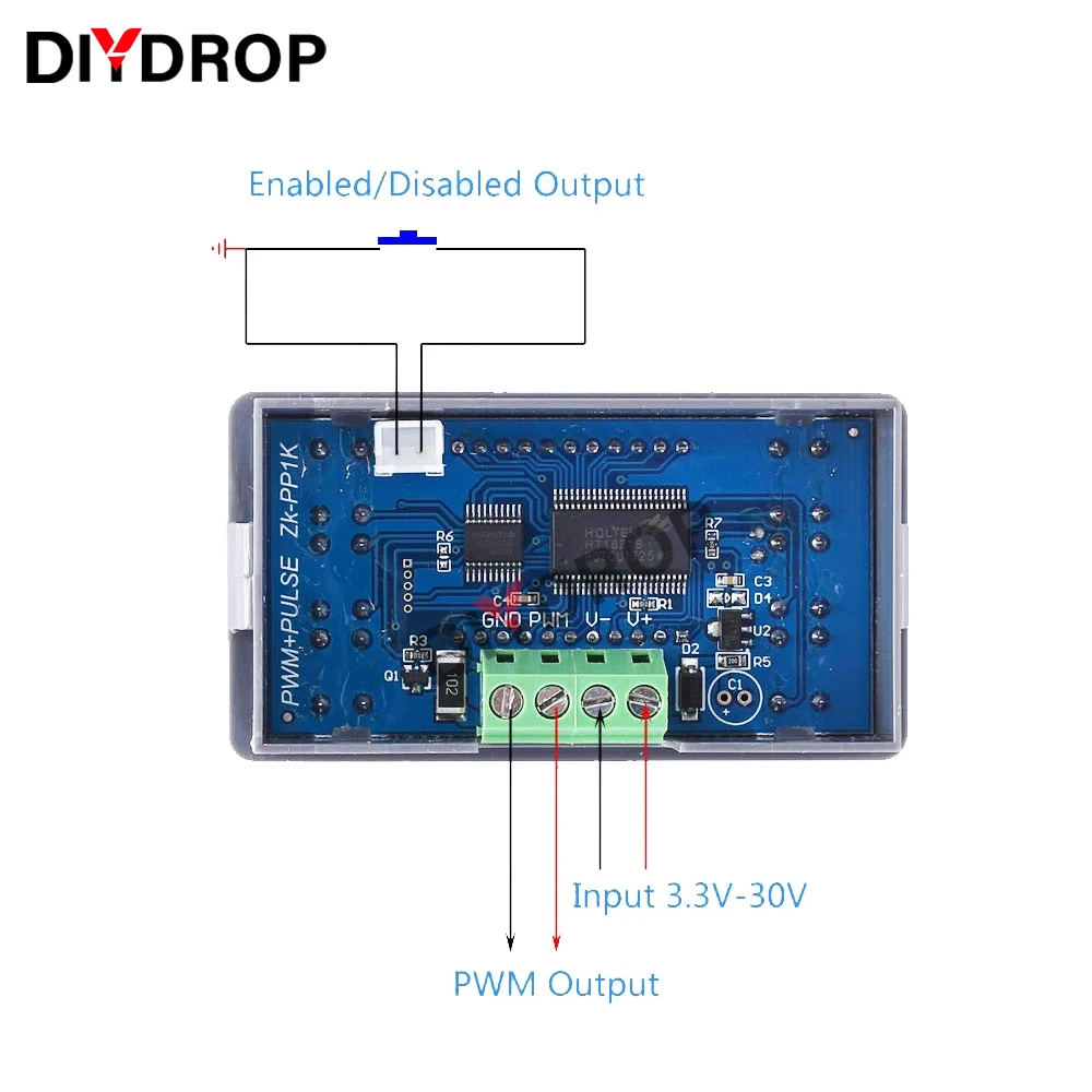 ZK-PP1K 듀얼 모드 신호 발생기, LCD PWM 펄스 주파수 듀티 사이클 조절식 구형파 발생기, 1 채널, 1Hz-150KHz