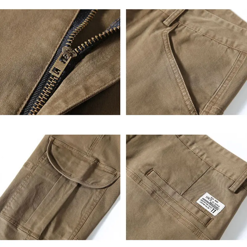 Streetwear Fashion Men Jeans Yellow Loose Fit Big Pocket Casual Cargo Pants Hombre Hip Hop Joggers Men Wide Leg Harem Trousers