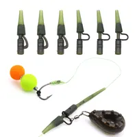 10pcs Carp Fishing Accessories Lead Clips Rubber Anti-tangle Sleeves For Helicopter Carp Rig Swivels Terminal Fishing Tackle 1