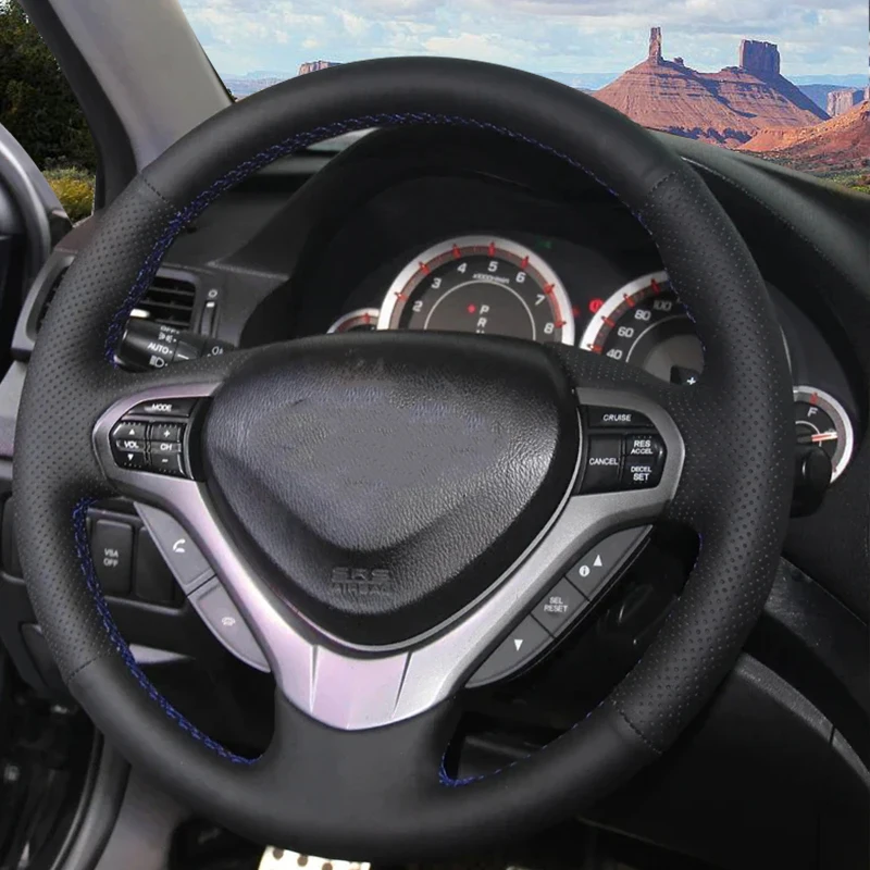 Coprivolante Intrecciato In Pelle Microfibra Per Honda Accord Euro 2008-2015 Acura Tsx Sport Wagon 2009-2014 Acura Ilx 2013