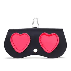 Cartoon Women's Portable PU Leather Sunglasses Case - Cute Protective Eyewear Bag (B)