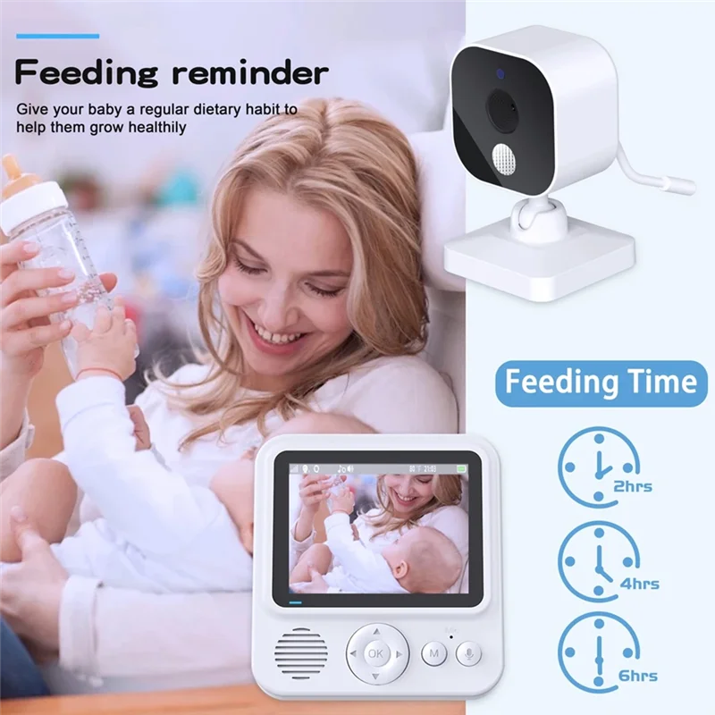 Moniteur vidéo pour bébé, caméra de sécurité sans fil 2.4G, alarme de cri de bébé-ABVP – Image 4