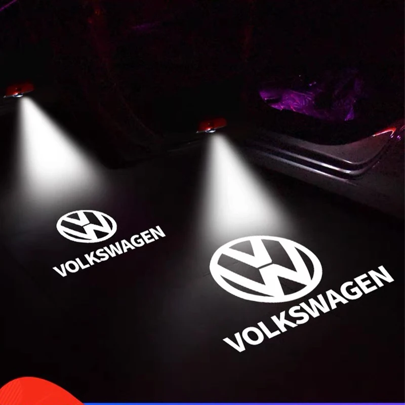2 Stück Autotür Emblem LED Licht Willkommen lampe drahtlosen Laser