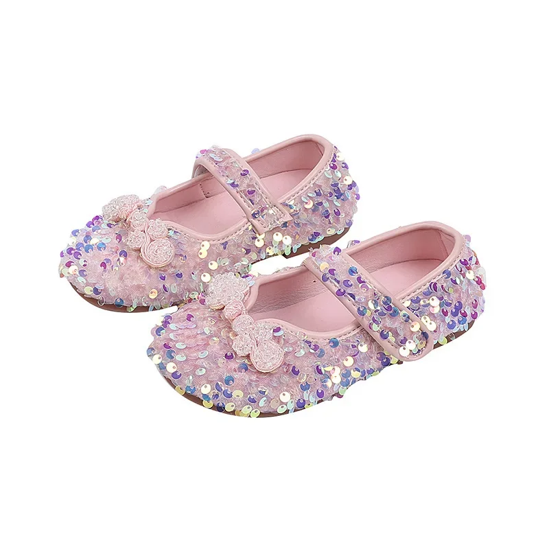 Girls Leather Flat Shoes for Wedding Party