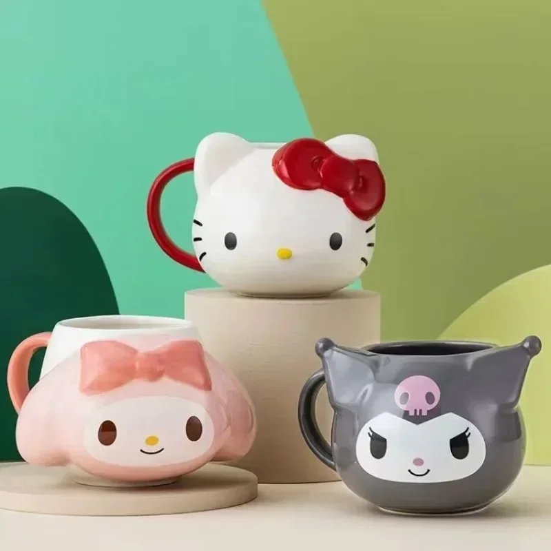 

Sanrio Hello Kitty My Melody Ceramic Mug Kawaii Morning Tea Mug Cartoon Large Capacity Milk Coffee Mug Girl Valentine's Day Gift