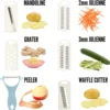 5 in 1 MultiFunctional Vegetable Fruit Slicer Potato Household Food Chopper Kitchen Mandoline Slicer Veggie Dicer Cutter Gadgets 5