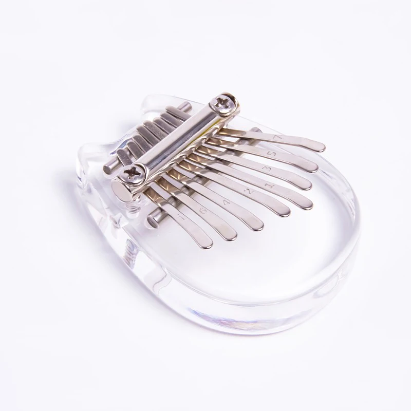 Mini Thumb Piano Musical Toys 8 Tones Portable Beginner Acrylic Finger Piano Practice Instrument for Children Adult Music Lover 3