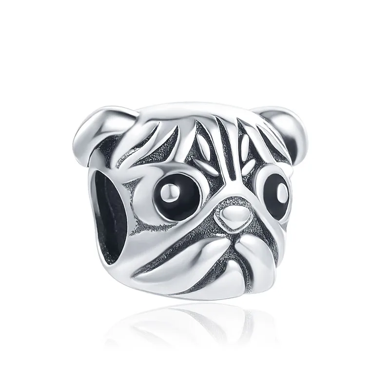 New 925 Sterling Silver Cute Pet Dog Husky Shiba inu dog Paw baby DIY Bead Fit Original Pandora Charm Bracelet Lady Jewelry Gift