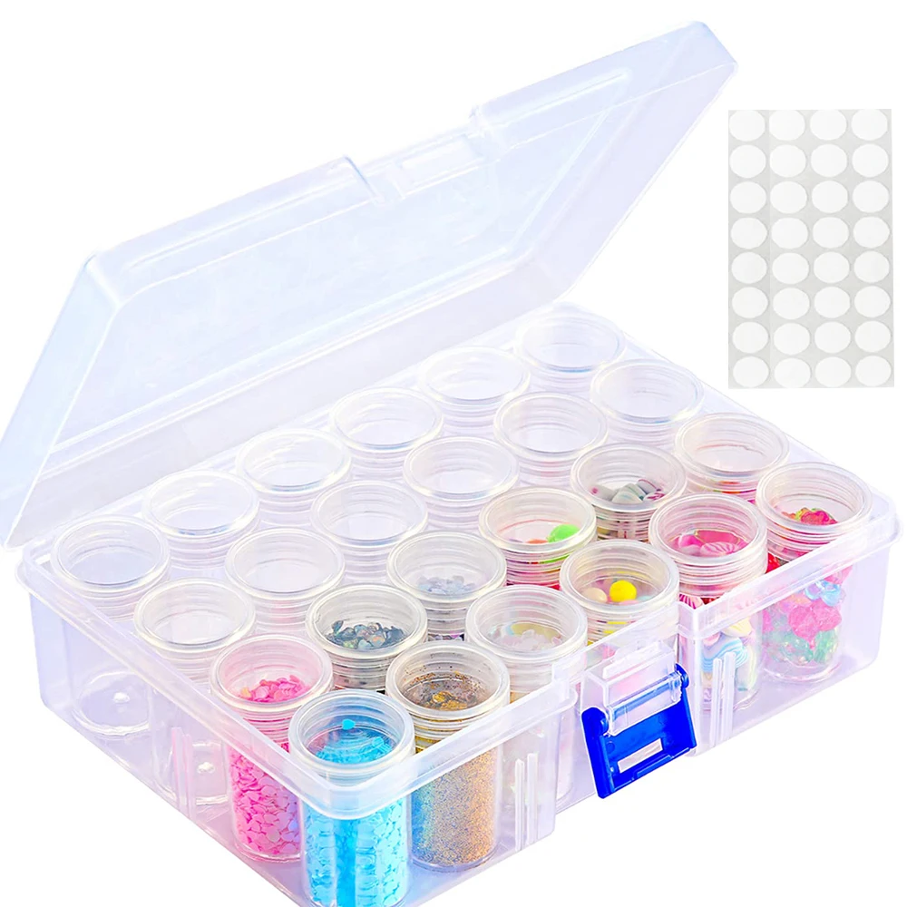 1pcs 24 Grid Plastic Storage Box for DIY Diamond Painting Handicraft Accessories