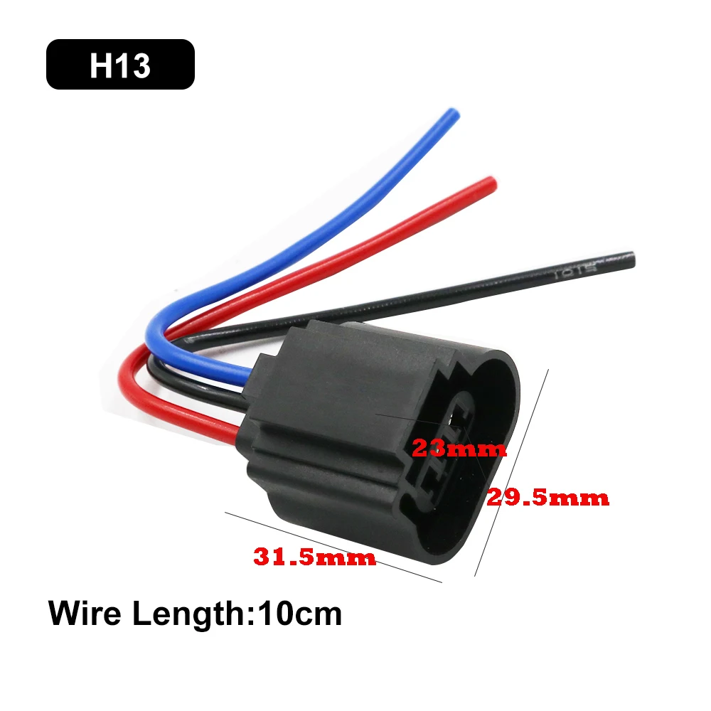 H4 H7 H11 H13 H16 5202 Female Adapter Sockets Pigtail Wiring Harness Connector Holder Plug 1Pcs for Headlight Fog Light Retrofit headlight holder,light holder,lamp holder,light bulb socket,socket connector plug adapter