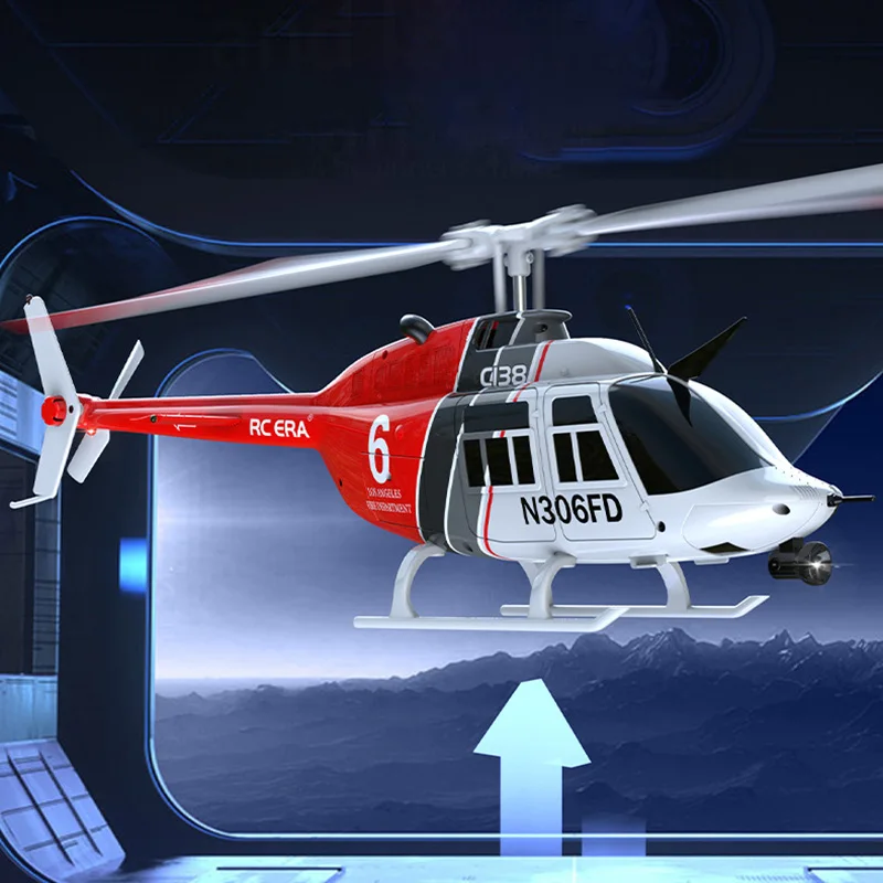 RC ERA C138 1:30 Scale Bell 206 RC Helicopter - 2.4G 6CH Remote
