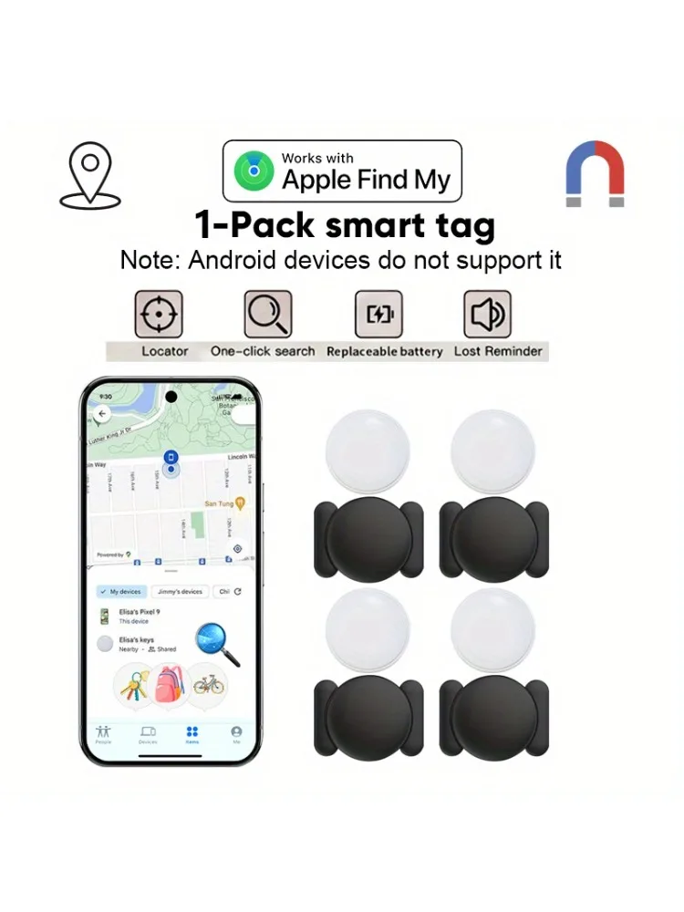 GPS-Tracker, starkes magnetisches Auto-Fahrzeug-Tracking, Anti-Verlust-Positionierungsgerät, Auto-Locator, funktioniert mit Apple Find My APP