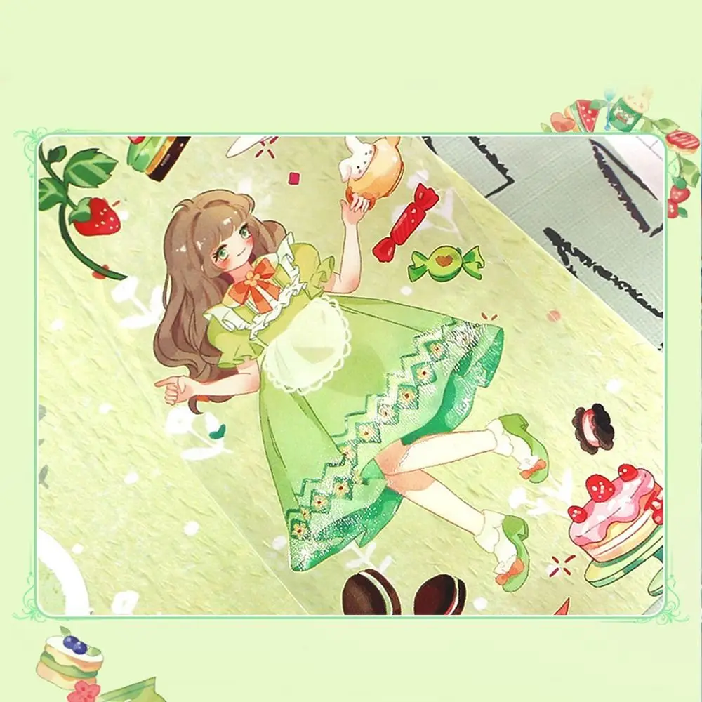 

Cartoon Vigorous girl series cute lovely student stationary scrapbooking decorative Sticker PET tape