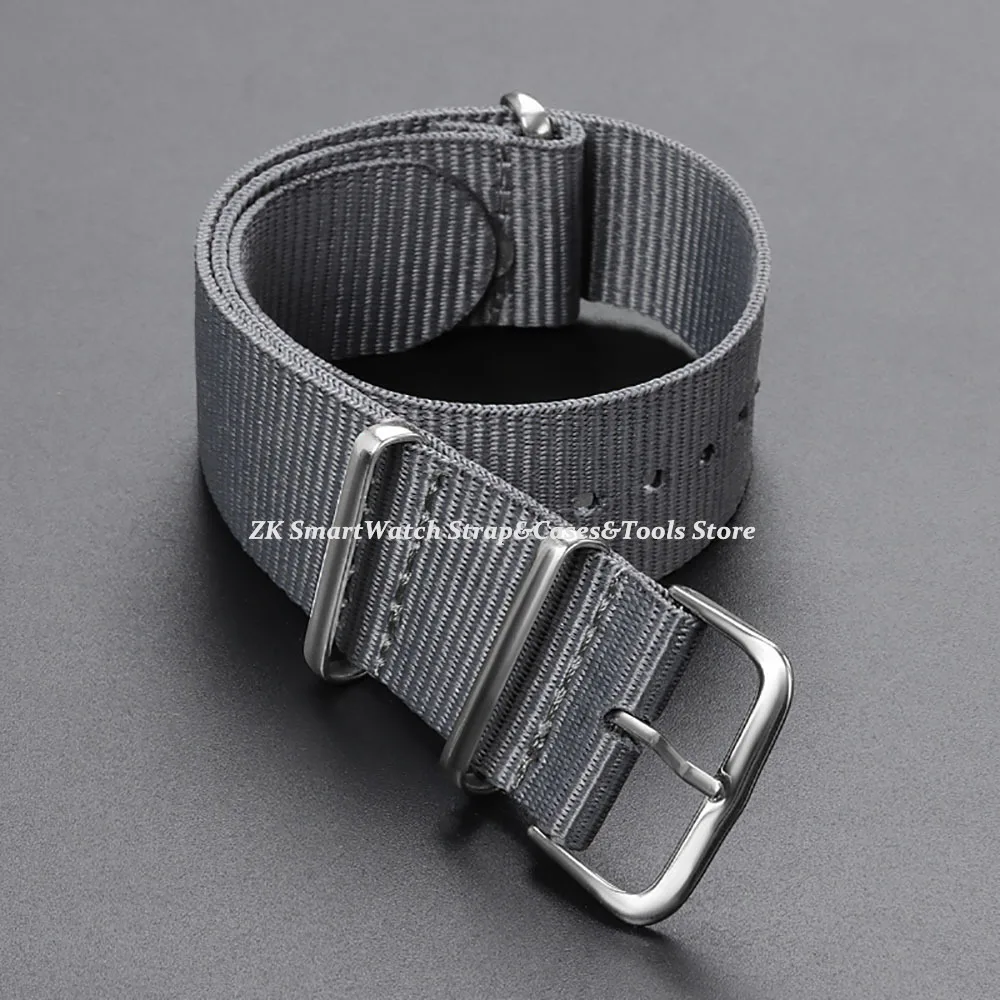 Ribbed Nylon Military Sport Watch Strap - Ballistic Fabric Band