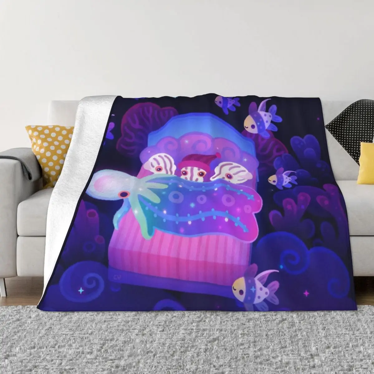 

Blanket octopus Throw Blanket Fluffy Shaggy Blanket Decorative Sofa Blanket