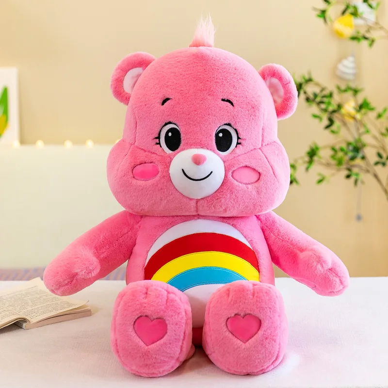 MINISO 카와이 레인보우 베어 봉제 장난감, 사랑스러운 애니메이션 테디 베어 인형, 부드러운 장난감, 방 장식, 생일 선물, 40cm