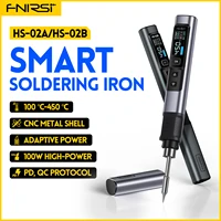 FNIRSI HS-02  Smart Soldering Station 100W Electric Soldering Iron Adjustable Constant Temperature Fast Heat Solder Iron Kit 1