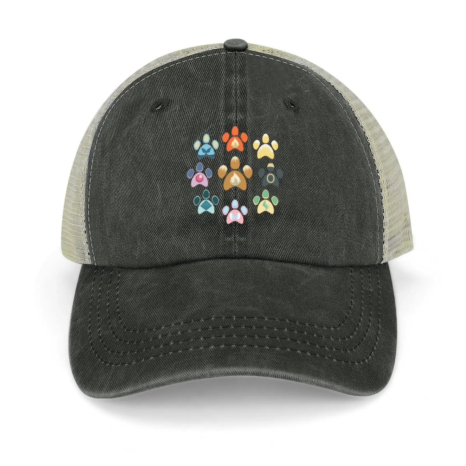 

Eeveelution Pawprints Cowboy Hat birthday Luxury Cap Hat Beach Boy Child Women's