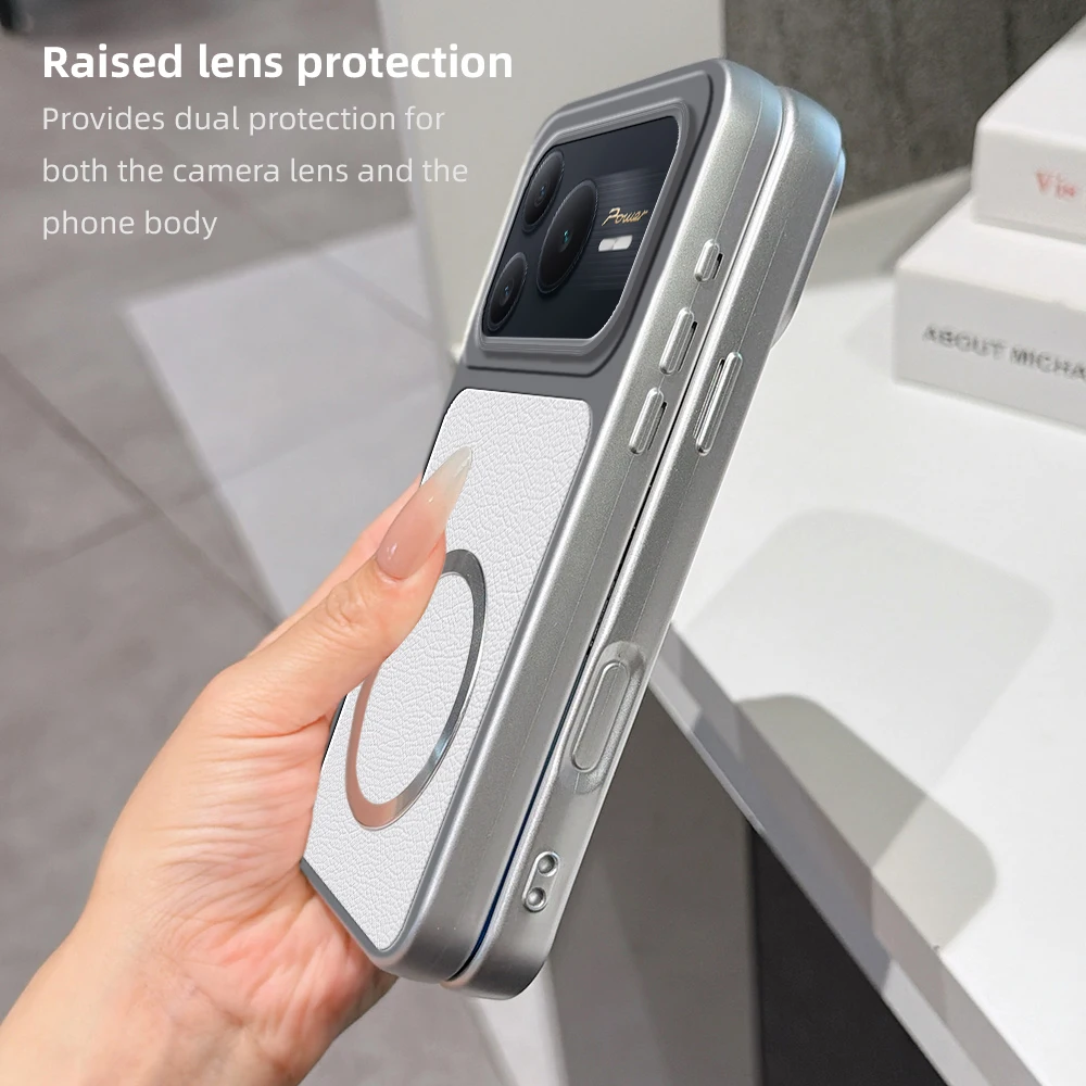 Luxury Leather Matte Magnetic Soft TPU Phone Case