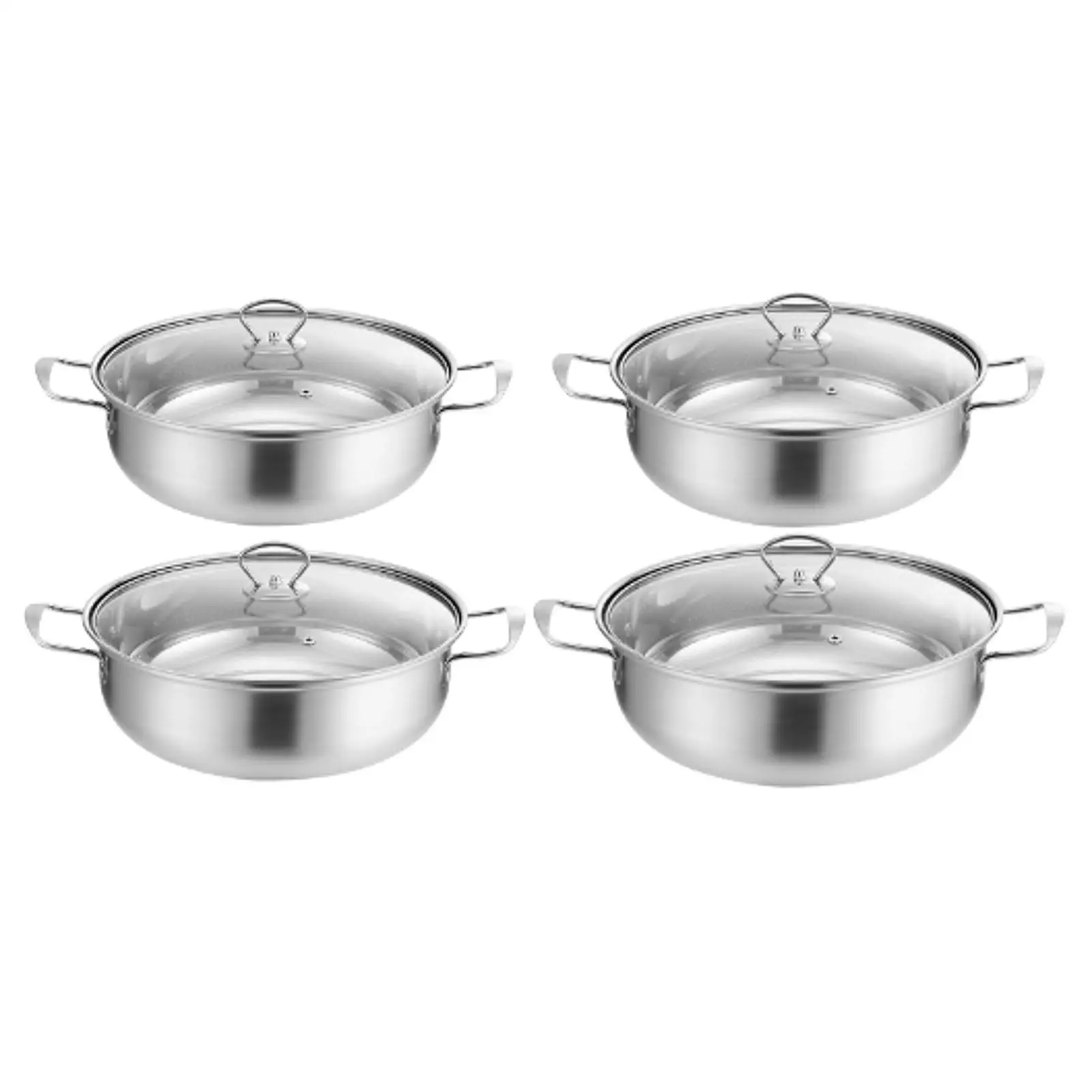 Stainless Steel Hot Pot Cookware with Lid Soup Pot for Home Restaurant Party