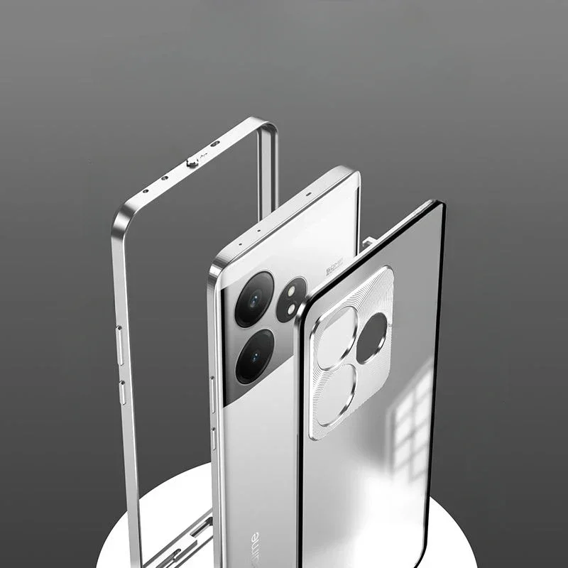 Aluminium Alloy Metal Frame Shockproof Clear Back Case