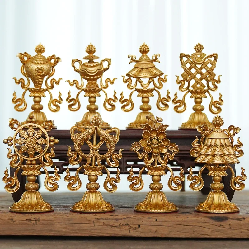 

Латунные поделки для дома, Восемь благоприятных украшений, статуя Будды, 11 см