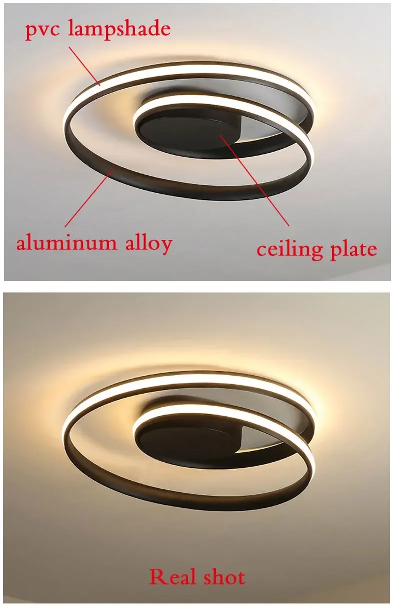 New Arrival Acrylic Ceiling Lights LED Lamp For Living Room Bedroom Study Room White black color surface mounted Ceiling Lamp Sbcade9aa38164a1191bc7cdb485f5d55p