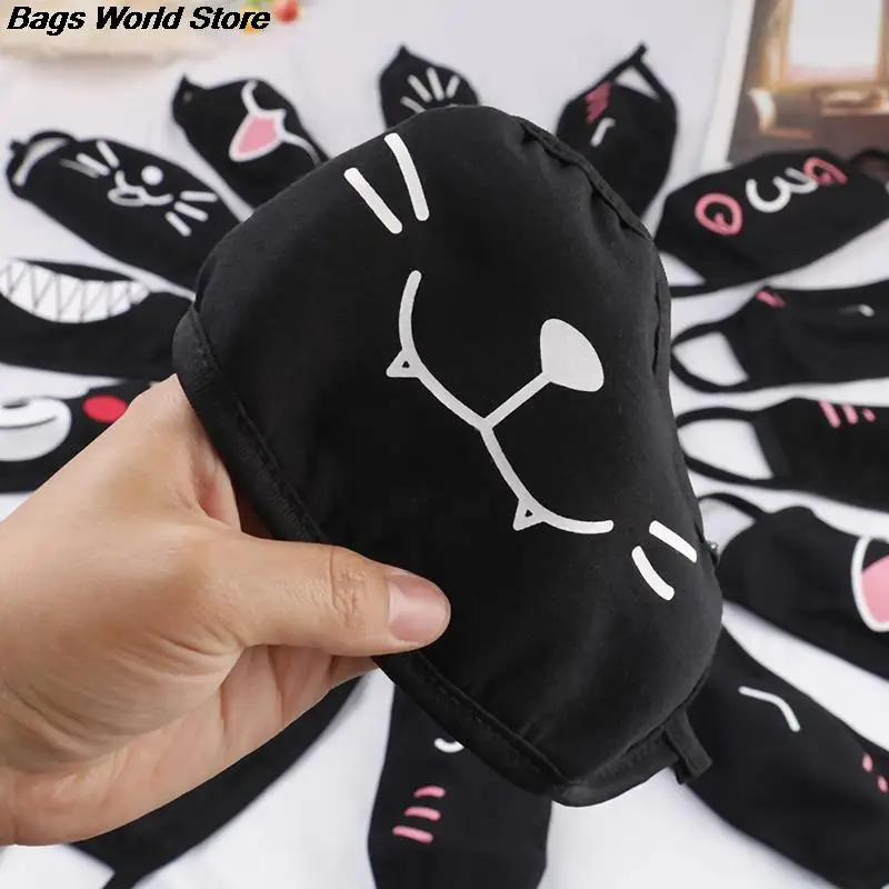 Face Mask 1PC Cotton Anti-Dust Cute Bear Anime Cartoon Mouth teeth Muffle Women Men
