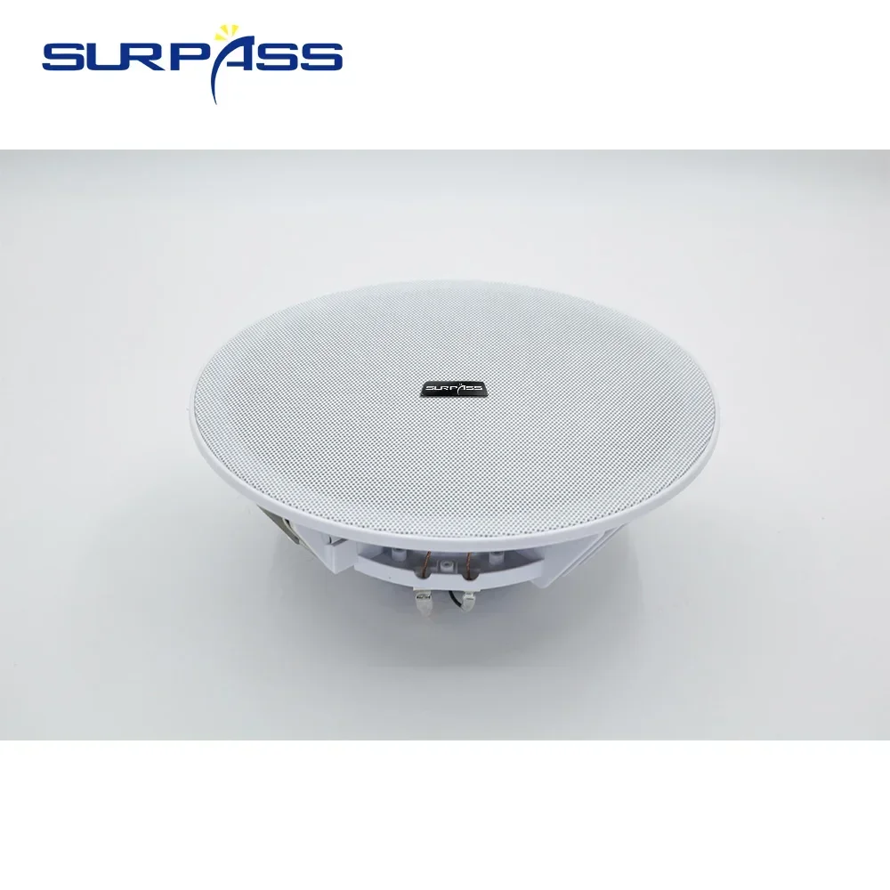 8inch 20W PA System Home Passive Ceiling Speaker Frameless Full Range Home Audio Sound System for Terrace Kitchen Residential