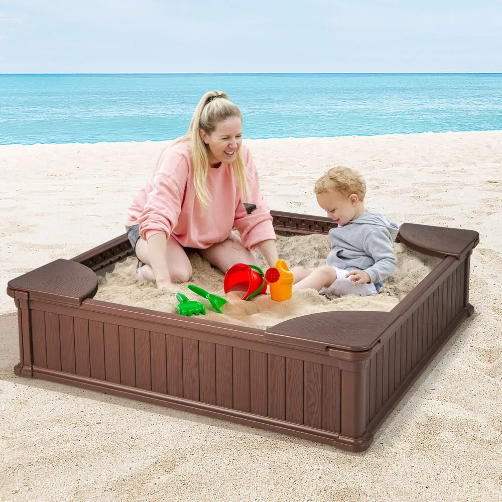 Large Kids Outdoor Sandbox with Oxford Cover