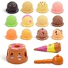 Children Simulation Ice Cream Food Kitchen Toys Ice Cream Stacking Tower Balance Game Pretend to Play Set Educational Toys Gifts 4