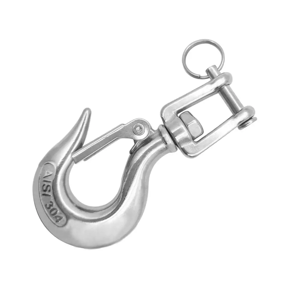 Stainless Steel Clevis Hook for Winch Rope with Traction Strap