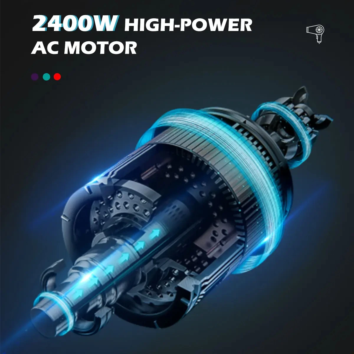 VGRV-452 professional hair care hair dryer 2000-2400W super strong wind power dormitory home negative ion hair care styling wind - Image 4