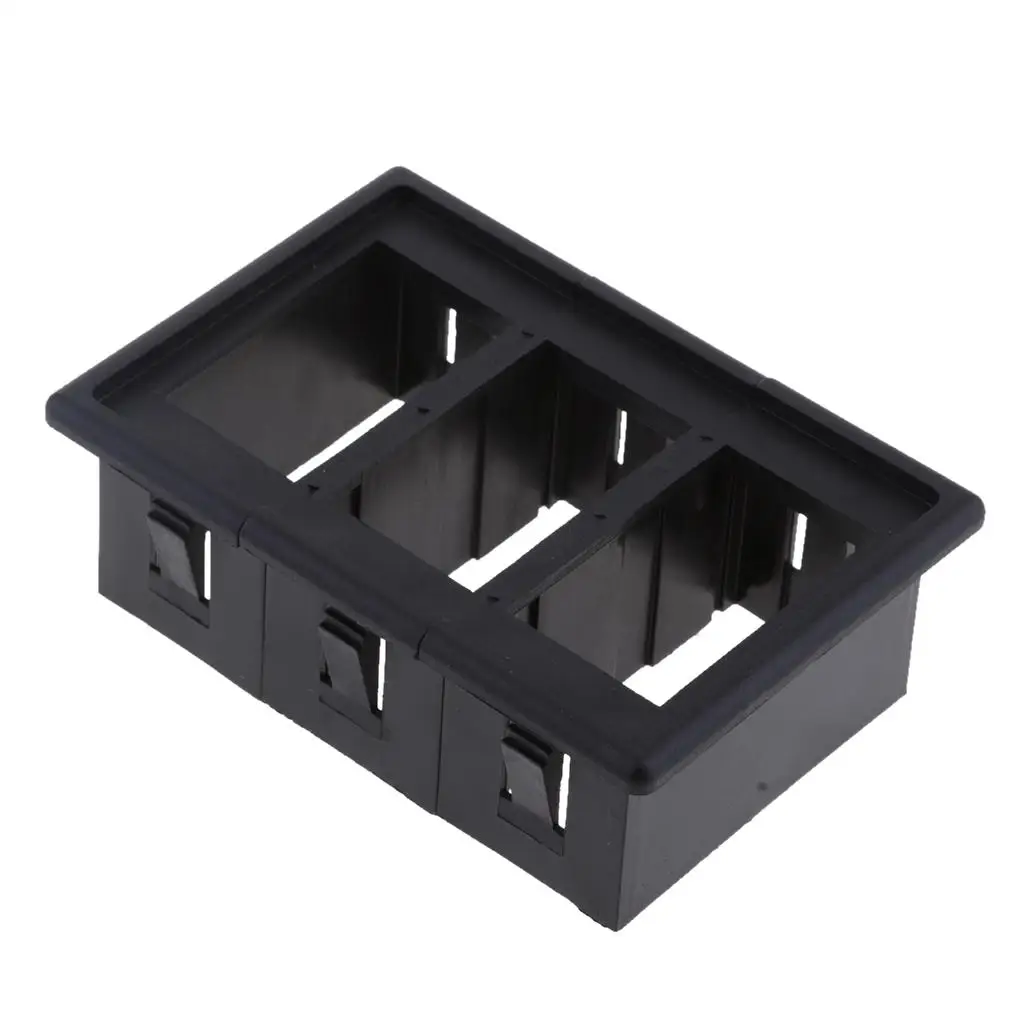 

Car Boat RV 3PCS Rocker Switch Holder Panel Housing ABS - Black
