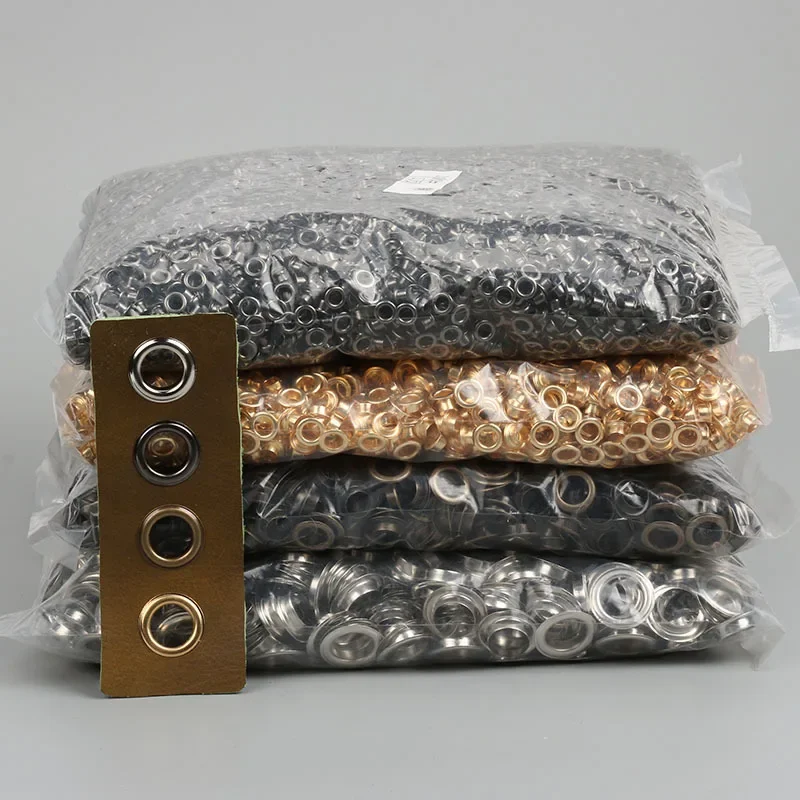 Eyelet grommet machine heavy duty hand press eyelet grommet machine punch tool kit with 8mm 6mm 10mm dies and 1500 Pcs gold silver grommets