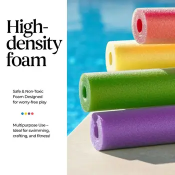 Noodles Pool Foam Water Noodles for Pool Long Hollow Soft lightweight Buoyancy Stick Colorful for Beach Relaxation Backyard 1
