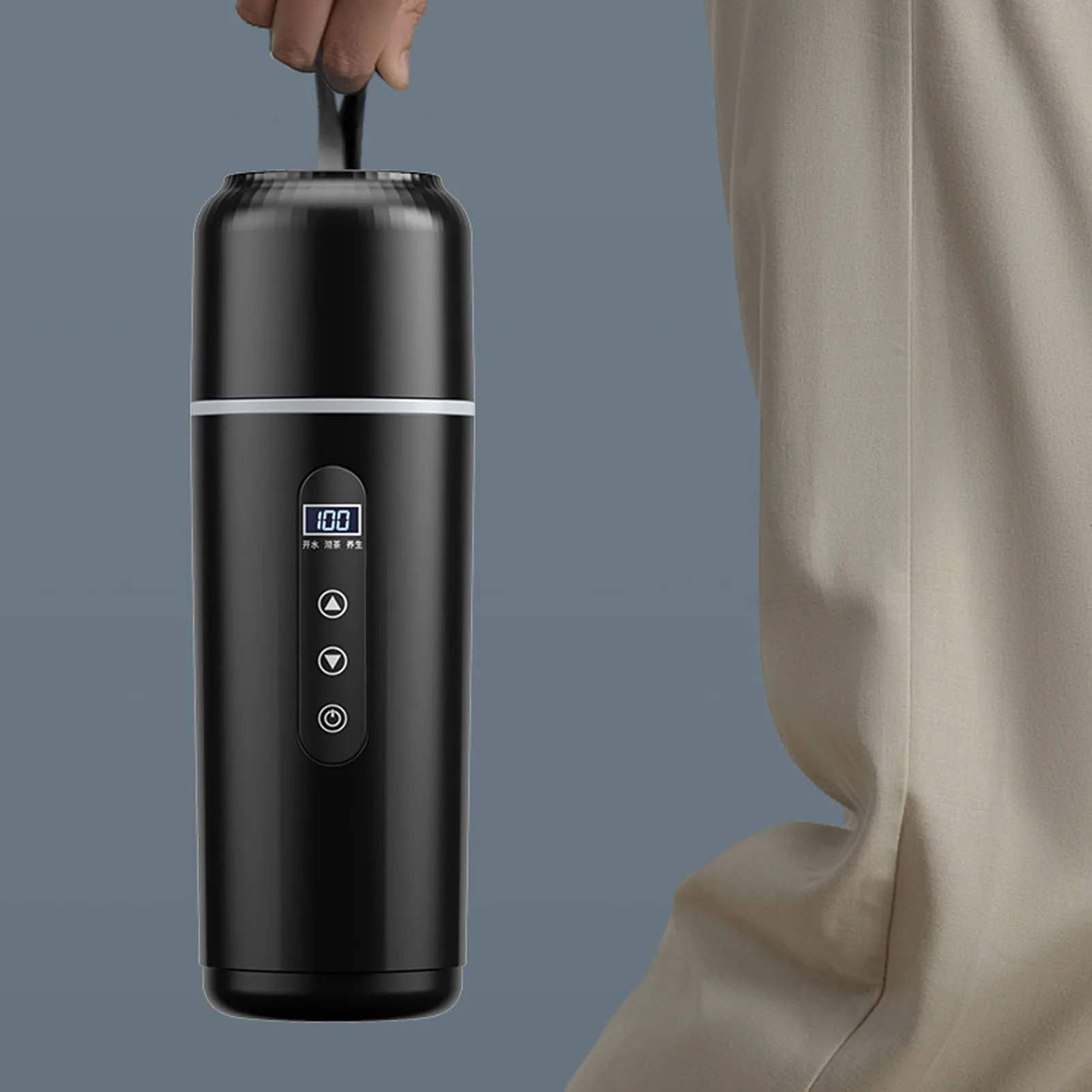 휴대용 전기 주전자 히터 컵 보온 휴대용 차량용 가열 컵 500ml 12V 24V 316 스테인리스 스틸 여행용