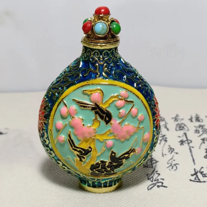 

Табачная бутылка, традиционный подарок для творчества, бронзовая антикварная старомодная бутылка для табака, подарок для гостиной