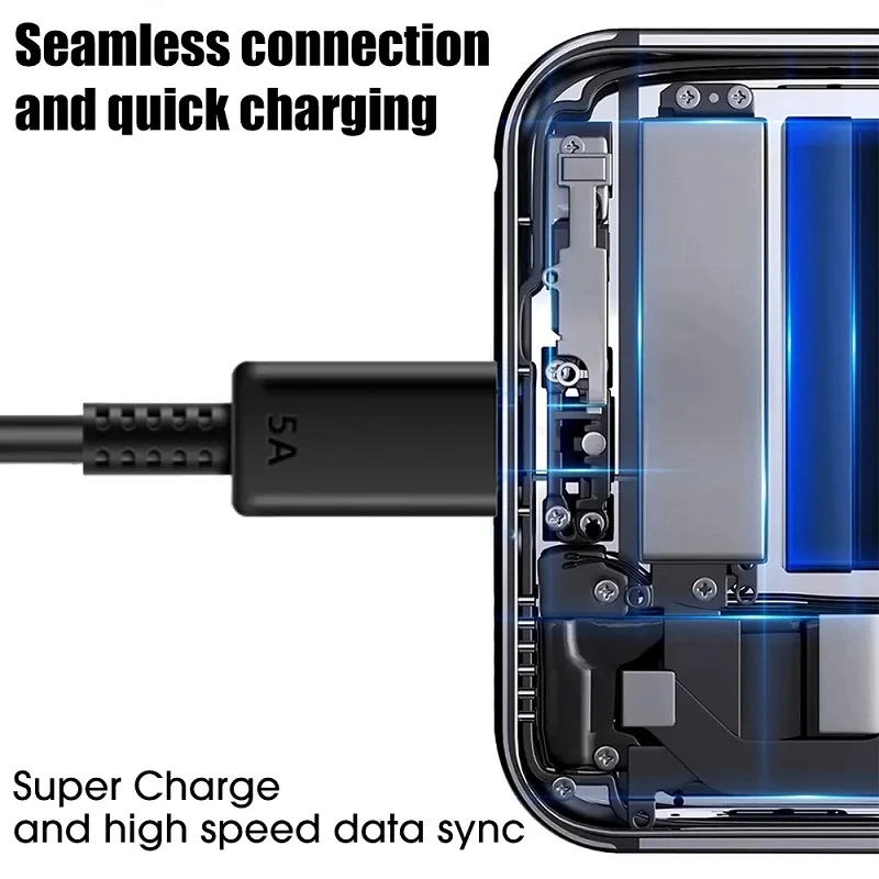 Ultra-Fast 5A PD 45W Dual USB-C Charging Cable
