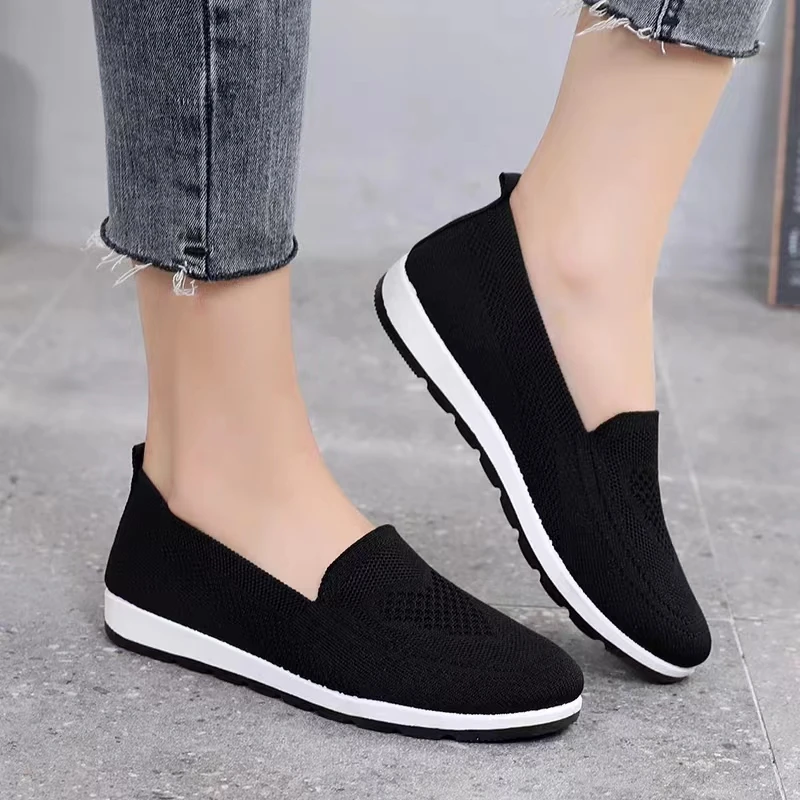 2023 women's summer sneakers slip on flat shoes Women's Casual  walking shoes Female Outdoor Mesh Soft Bottom Sports Shoes