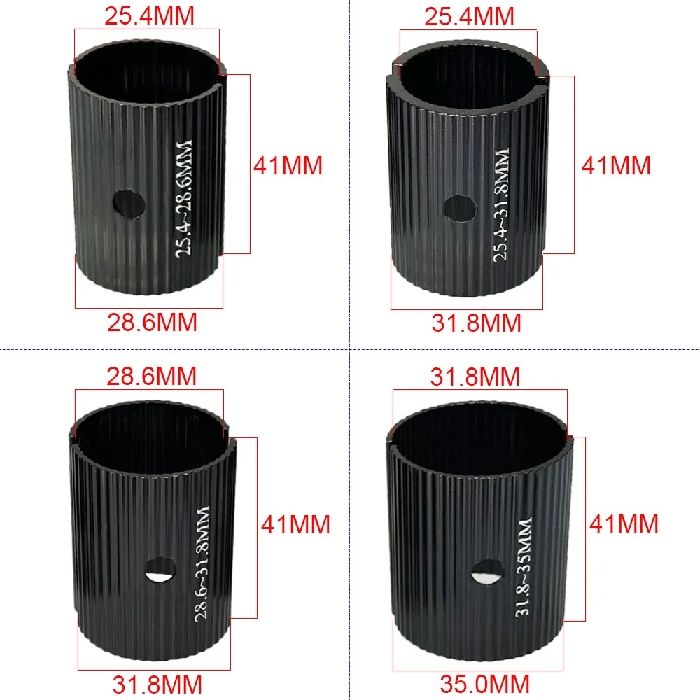 Bike Handlebar Adapter 25.4mm To 28.6/31.8mm Aperture Adjust