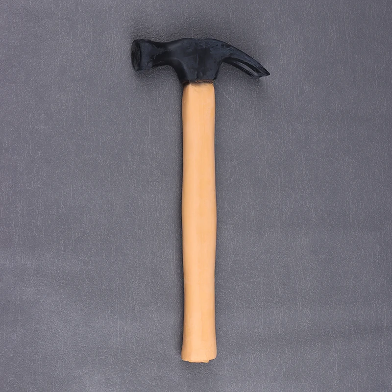 재미있는 장난용 망치 부드럽고 사실적인 갈색 고무 망치 유머러스한 장난 도구 및 엔터테인먼트용 재미있는 장난 선물 장난감