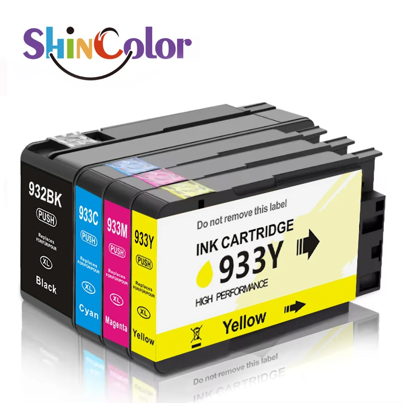 ShinColor 932XL 933XL для картриджей HP для Officejet 6100/6600/6700/7110/7610/7612/ 7510/7512