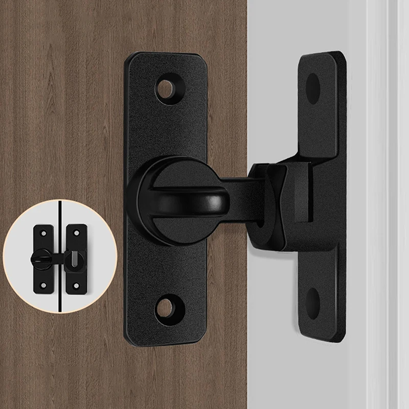Door Latch Door Bolts Home Security Heavy-duty Zinc Alloy 90 180 Degree Easy Installation Sliding Lock Anti-theft Lock