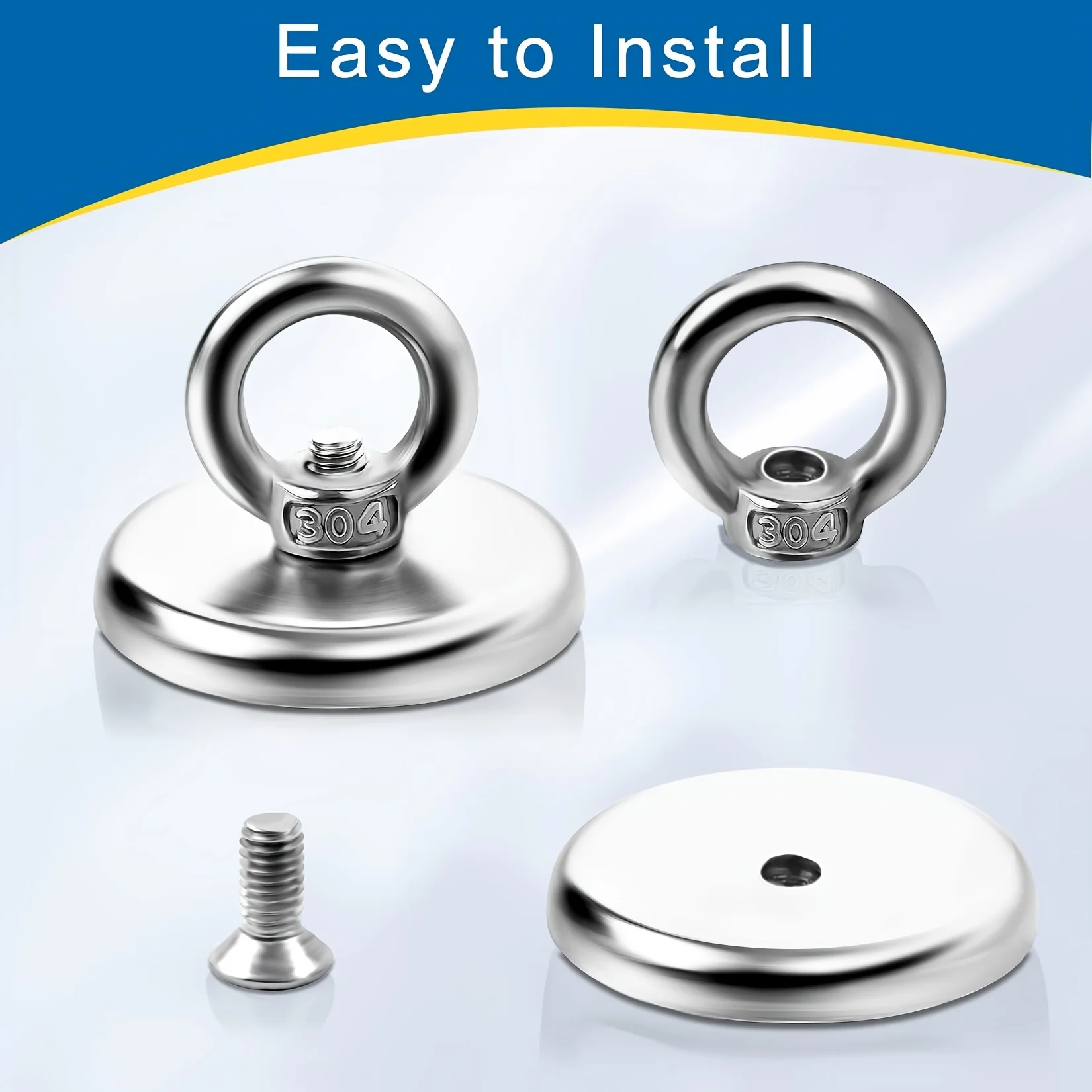 Superior Magnetic Hooks Rare Earth Neodymium Fishing Magnets Heavy Duty Magnets Hook For Home Workplace Garage and Kitchen