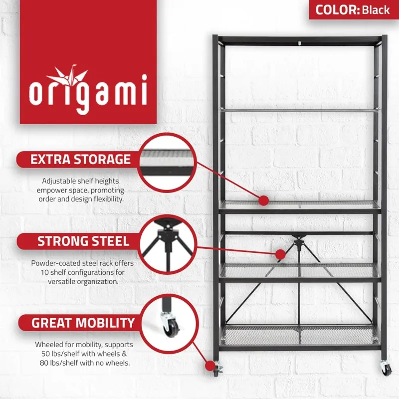 R2 Series Folding Heavy Duty Steel Storage Rack 5