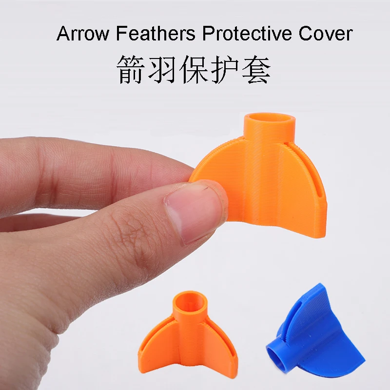

6pcs/pack Arrow Feather Protection Tool ABS Material Arrow Vanes Protective Cover Prolong The Life of Arrows